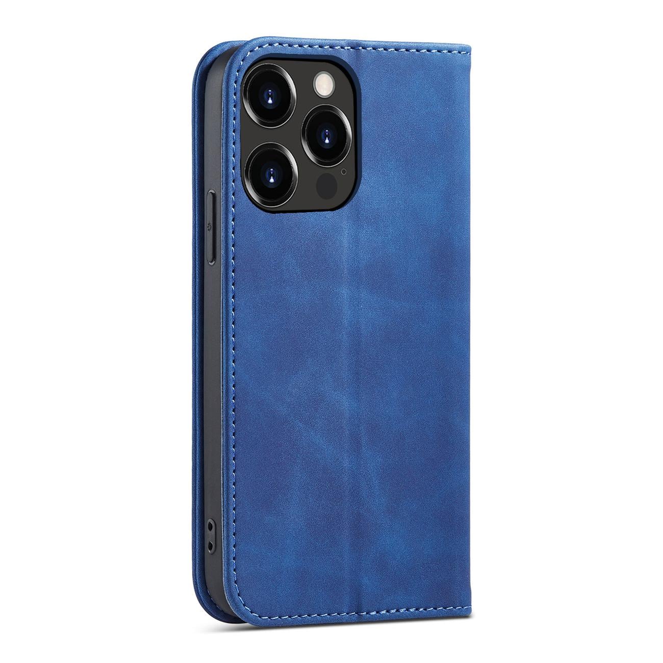 Magnet Fancy Case Case for iPhone 13 Pro Max Pouch kortti lompakko kortinhaltija sininen