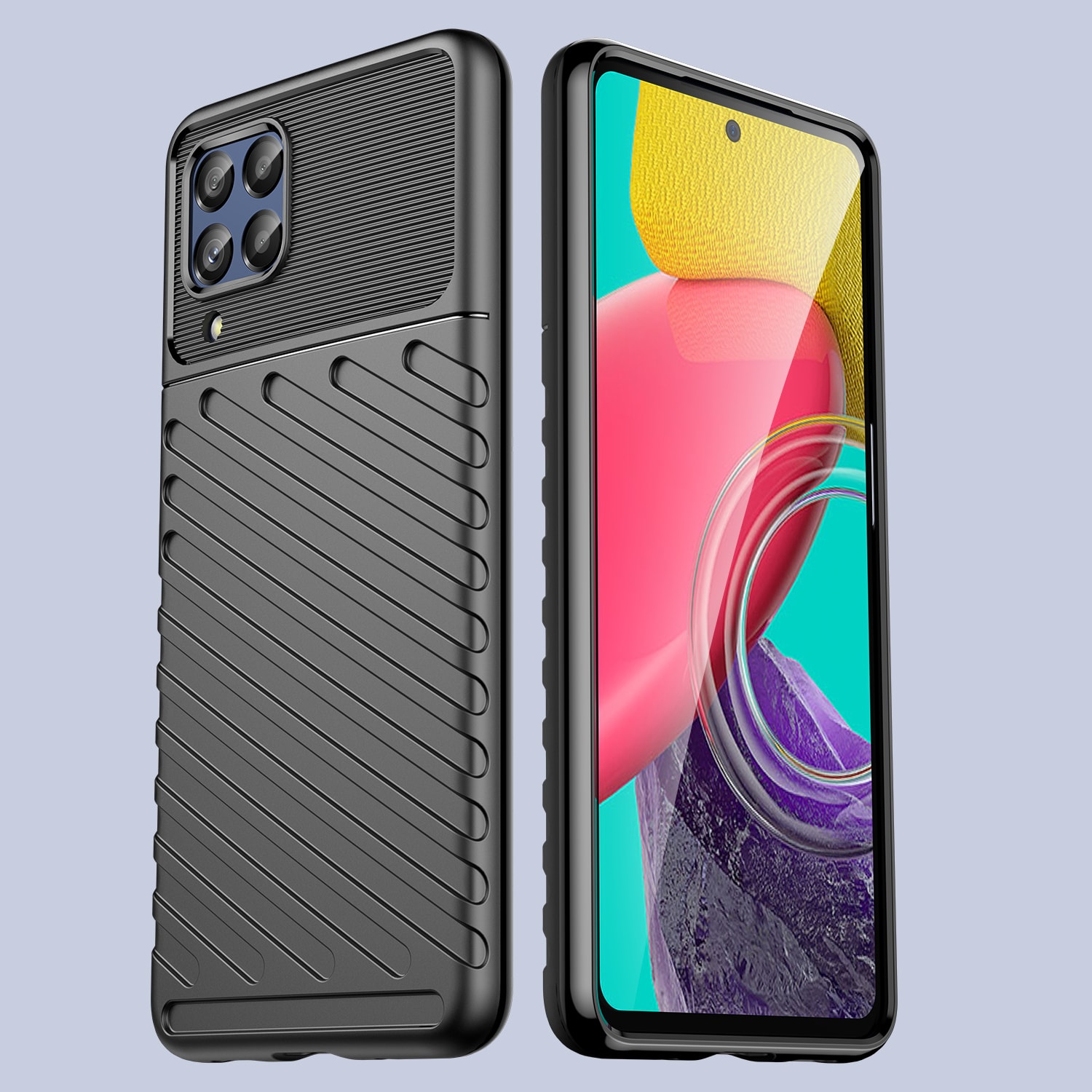 Thunder Case joustava panssaroitu suojus Samsung Galaxy M53 5G musta