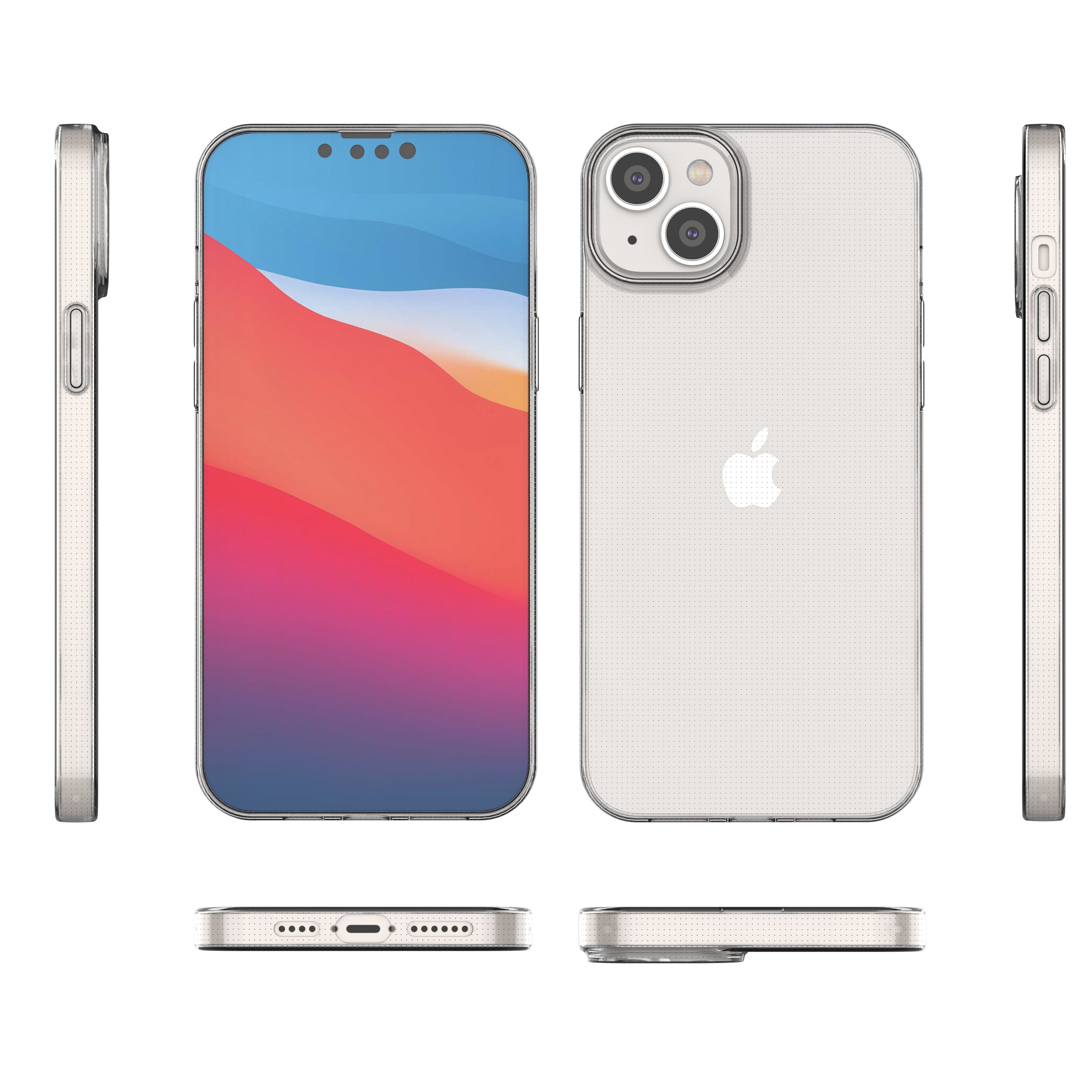 Geelikotelon suojus Ultra Clear 0.5mm iPhone 14 Max läpinäkyvästä syystä