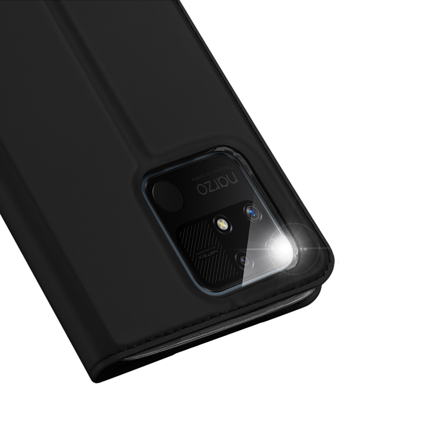 Dux Ducis Skin Pro Holsterin suojus läpällä Realme Narzo 50A musta