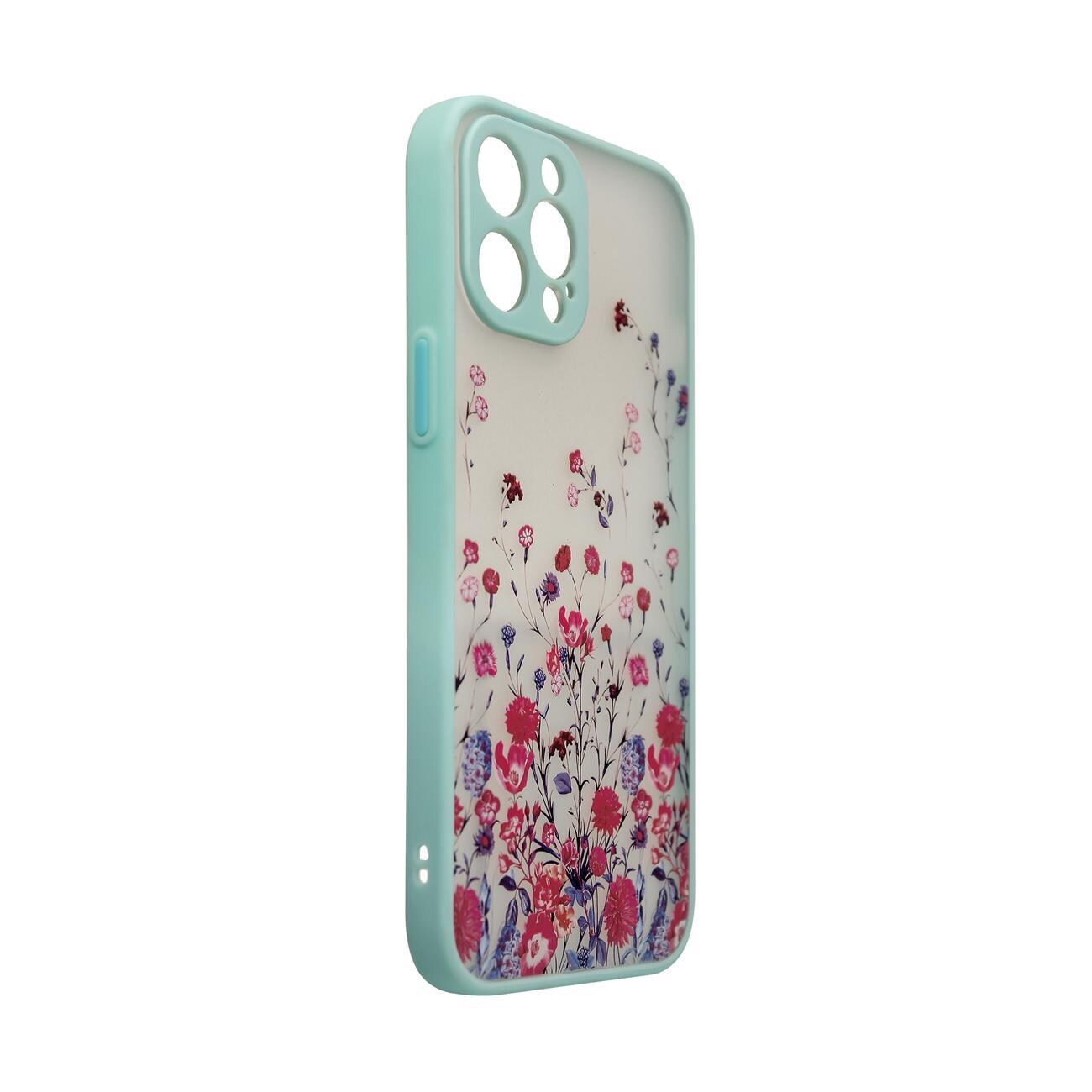 Design Kotelo iPhone 12 Pro Max kukka tapauksessa vaaleansininen vaaleansininen