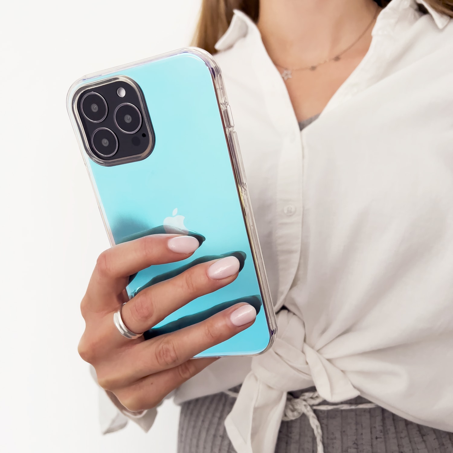 Aurora Kotelo Kotelo iPhone 13 Pro Neon Gel Cover Sininen