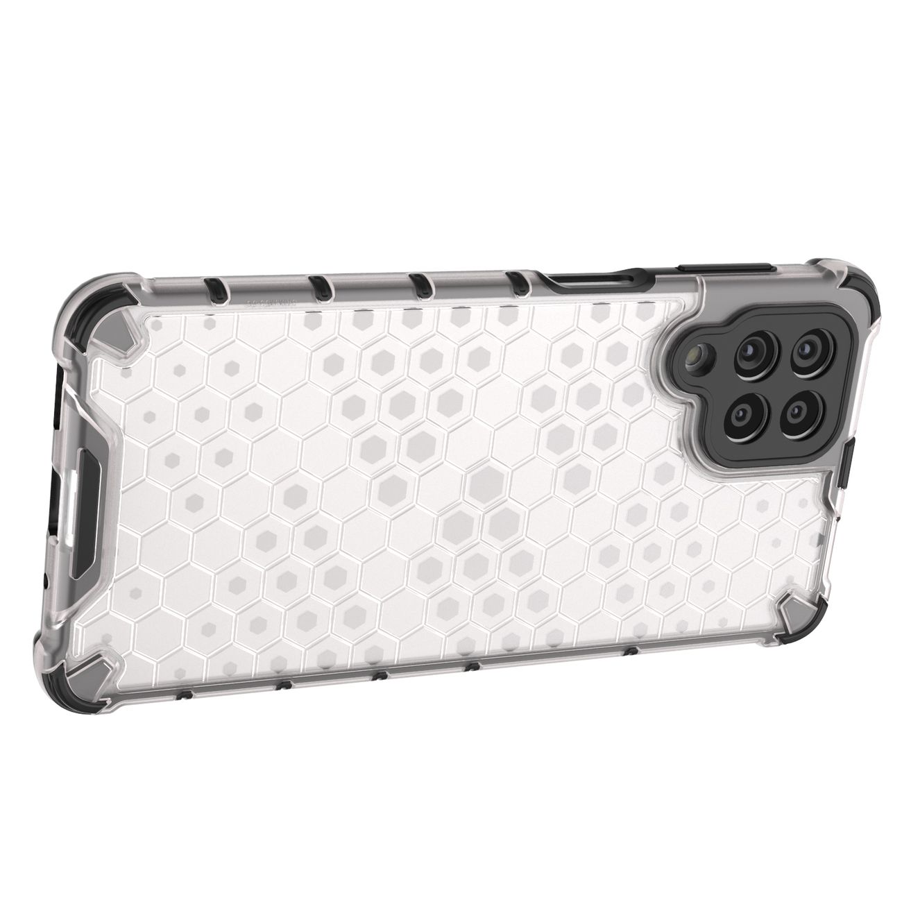 Honeycomb tapauksessa panssaroitu kansi geelirunko Samsung Galaxy M53 5G läpinäkyvää varten