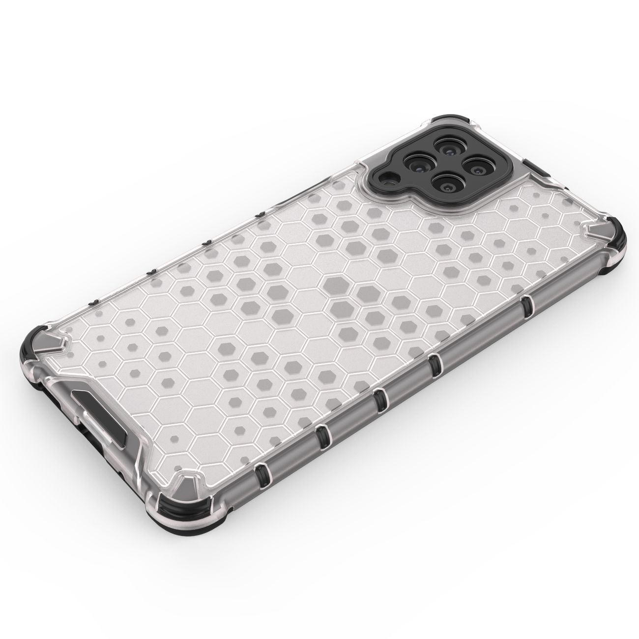 Honeycomb tapauksessa panssaroitu kansi geelirunko Samsung Galaxy M53 5G läpinäkyvää varten