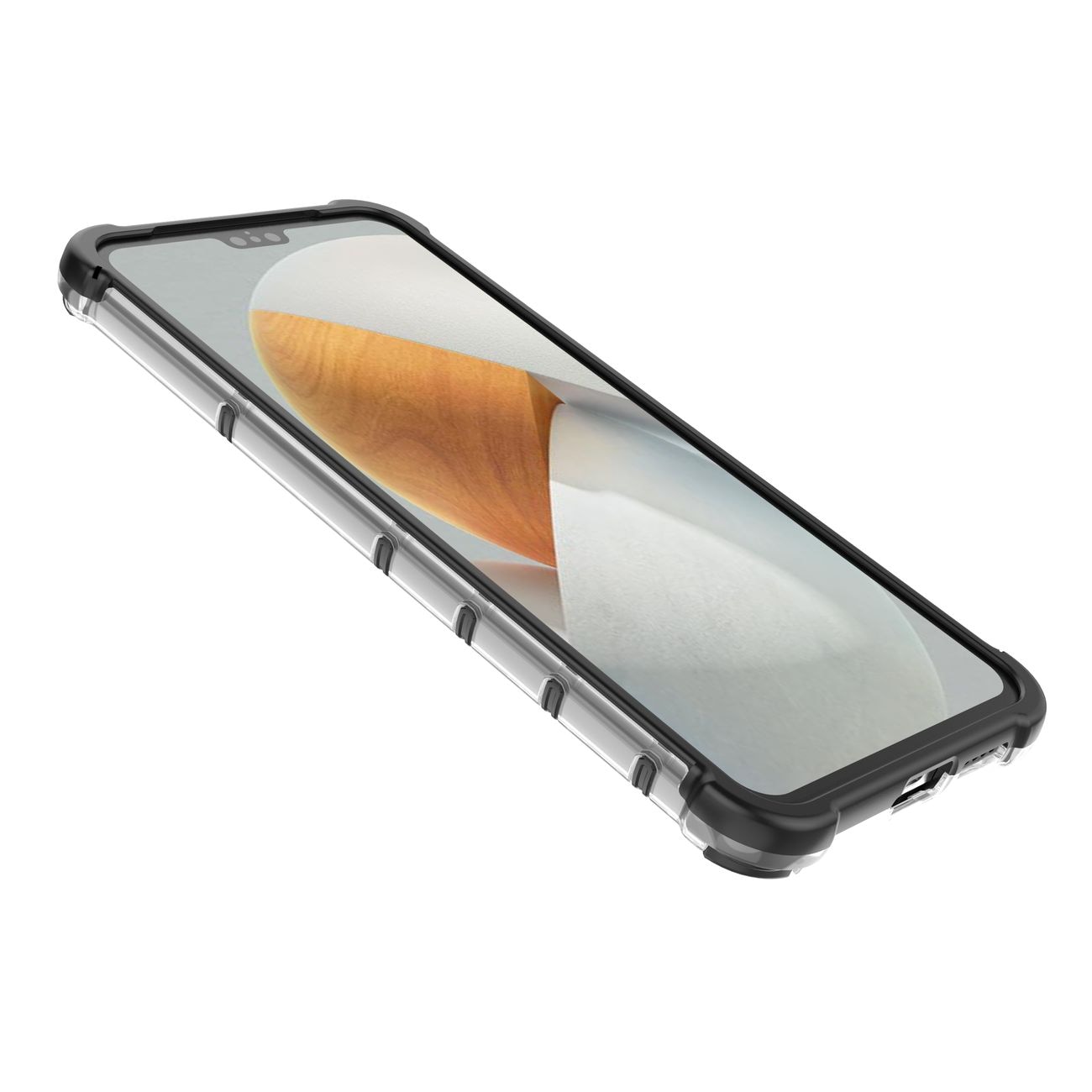 Honeycomb kotelo panssaroitu kansi geelirunko Vivo V23 5G musta