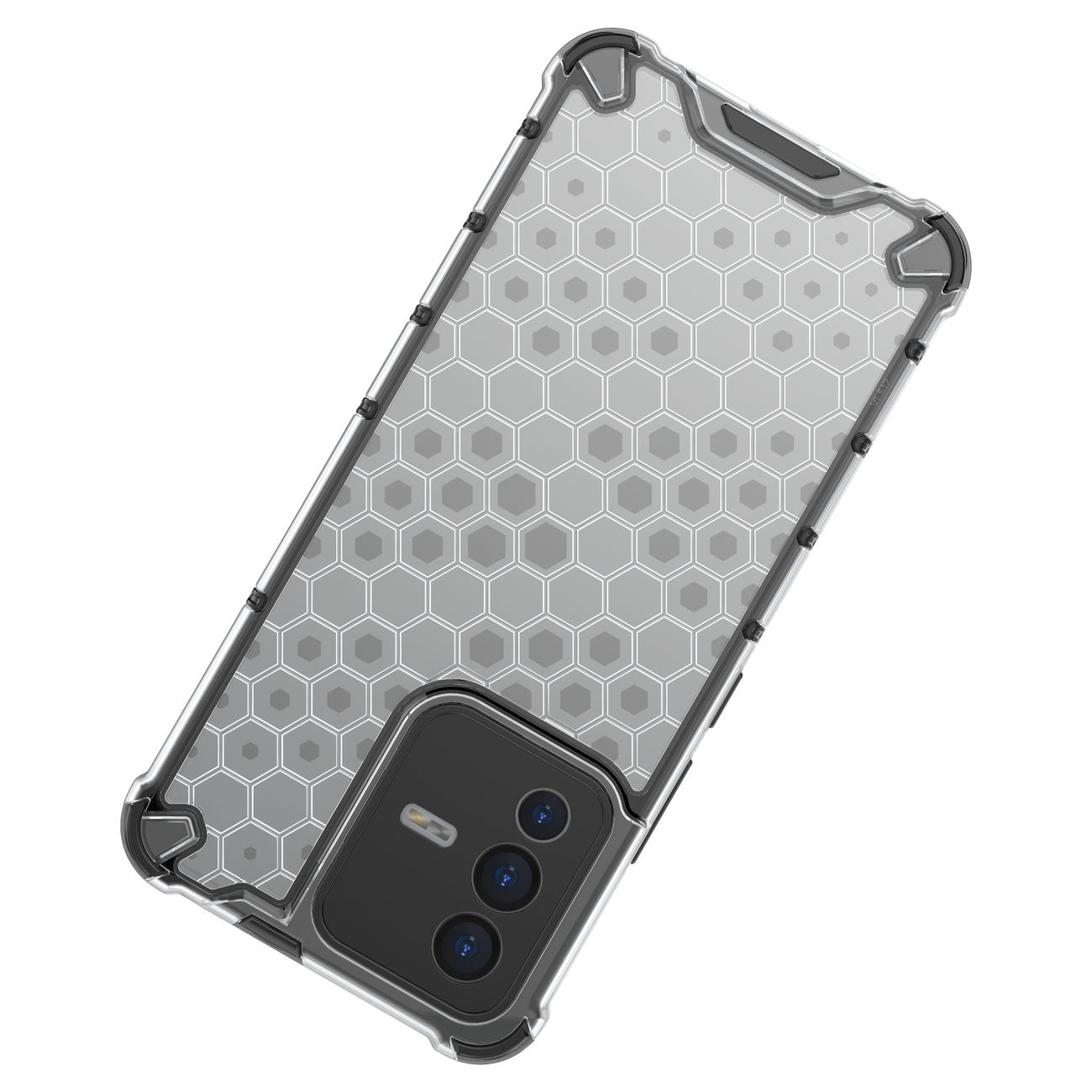 Honeycomb kotelo panssaroitu kansi geelirunko Vivo V23 5G musta