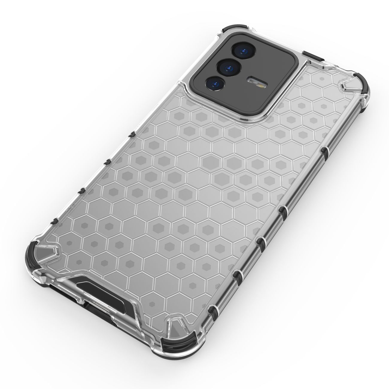 Honeycomb kotelo panssaroitu kansi geelirunko Vivo V23 5G läpinäkyvää
