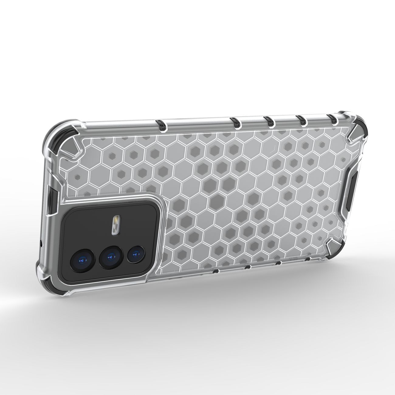 Honeycomb kotelo panssaroitu kansi geelirunko Vivo V23 5G läpinäkyvää
