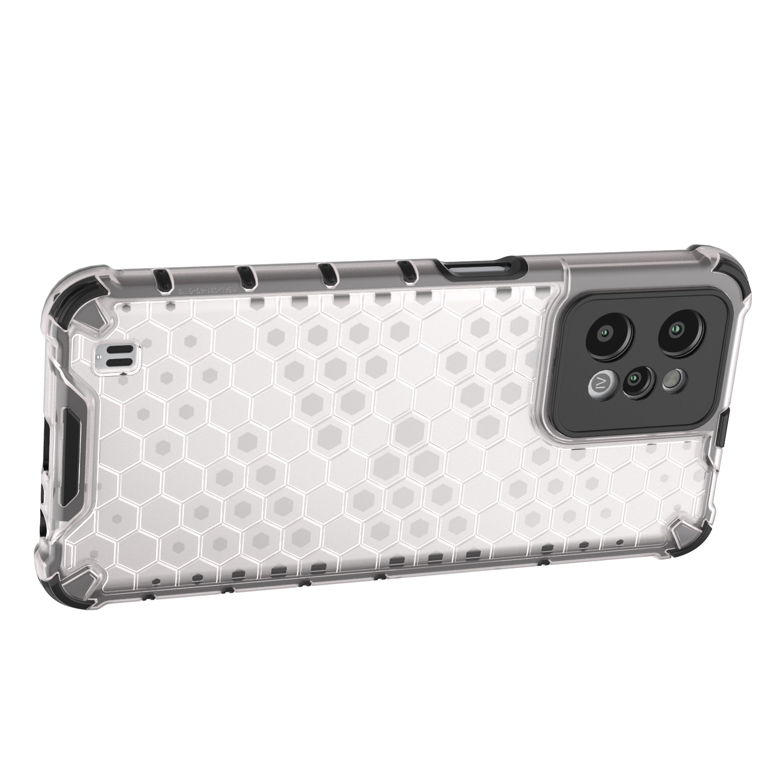 Honeycomb-kotelo panssaroitu kansi, jossa on geelikehys Realme C31 läpinäkyvä
