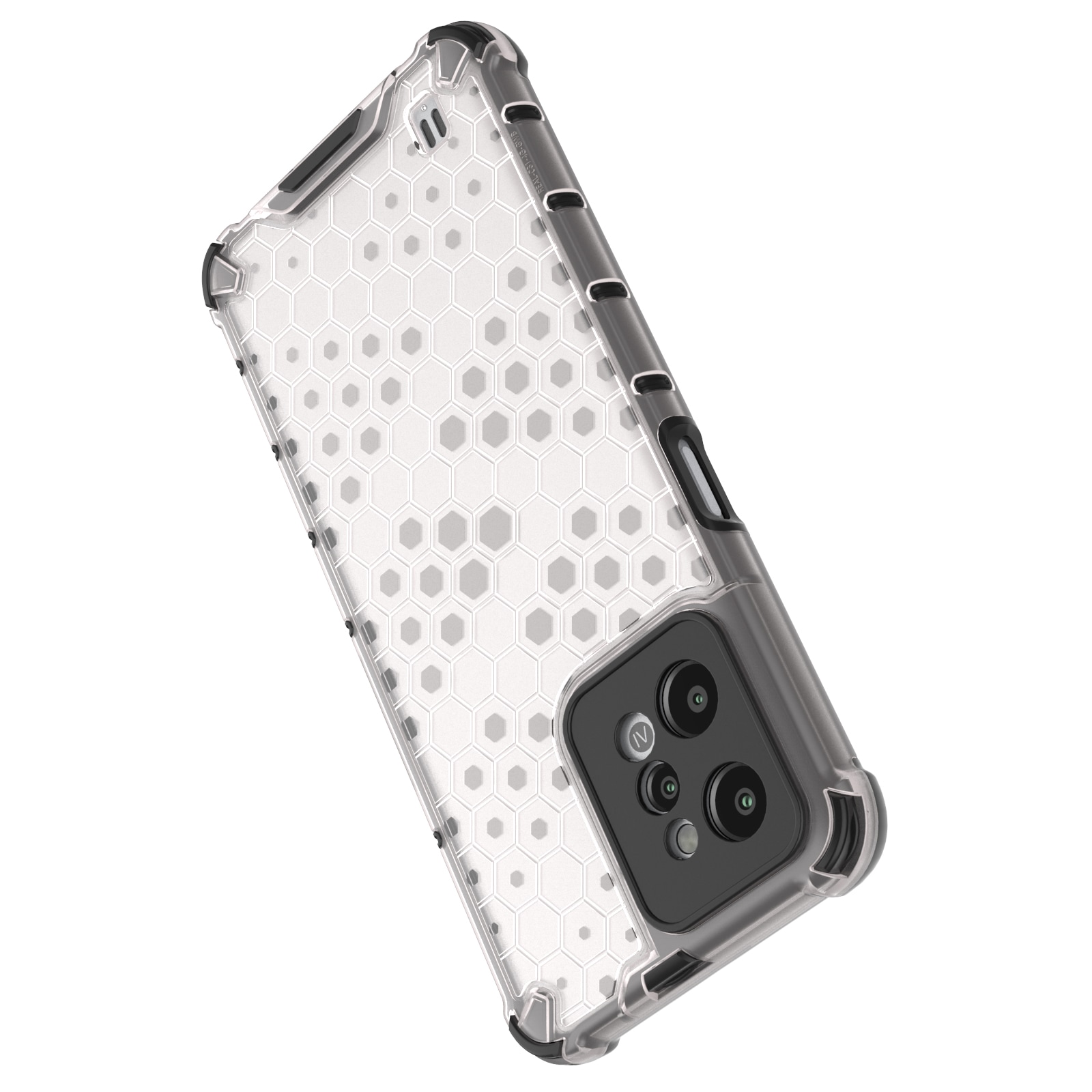 Honeycomb-kotelo panssaroitu kansi, jossa on geelikehys Realme C31 läpinäkyvä