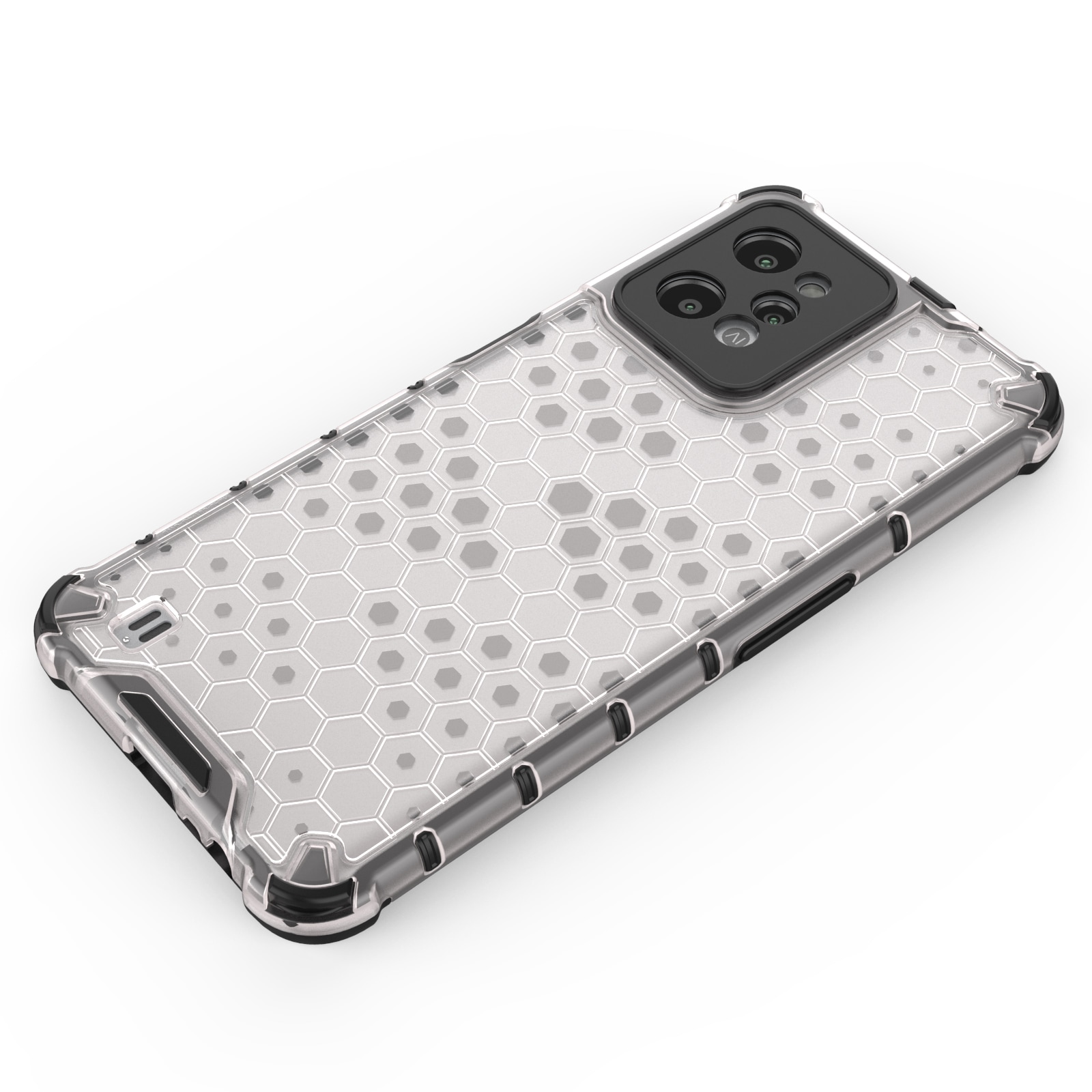 Honeycomb-kotelo panssaroitu kansi, jossa on geelikehys Realme C31 läpinäkyvä