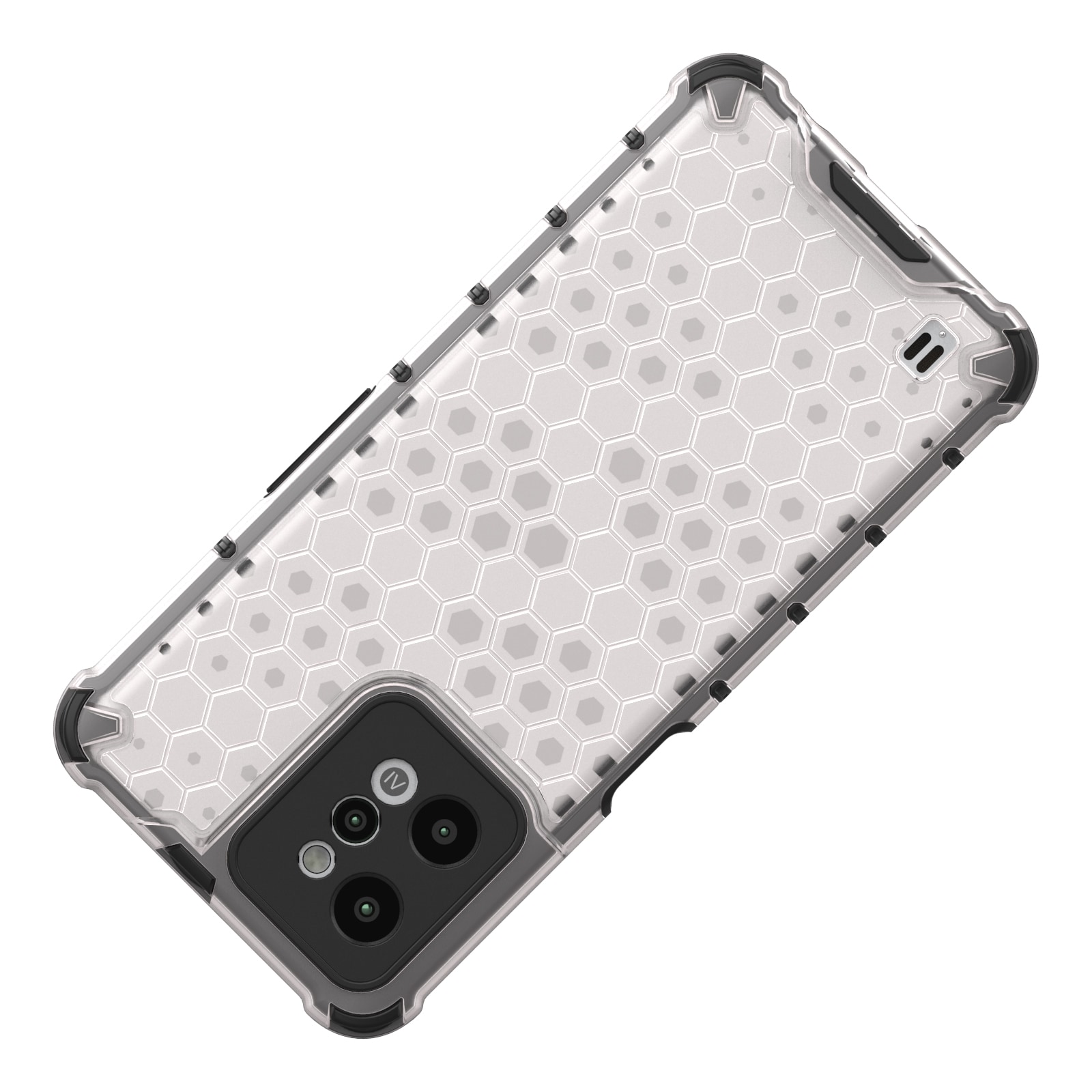 Honeycomb-kotelo panssaroitu kansi, jossa on geelikehys Realme C31 läpinäkyvä