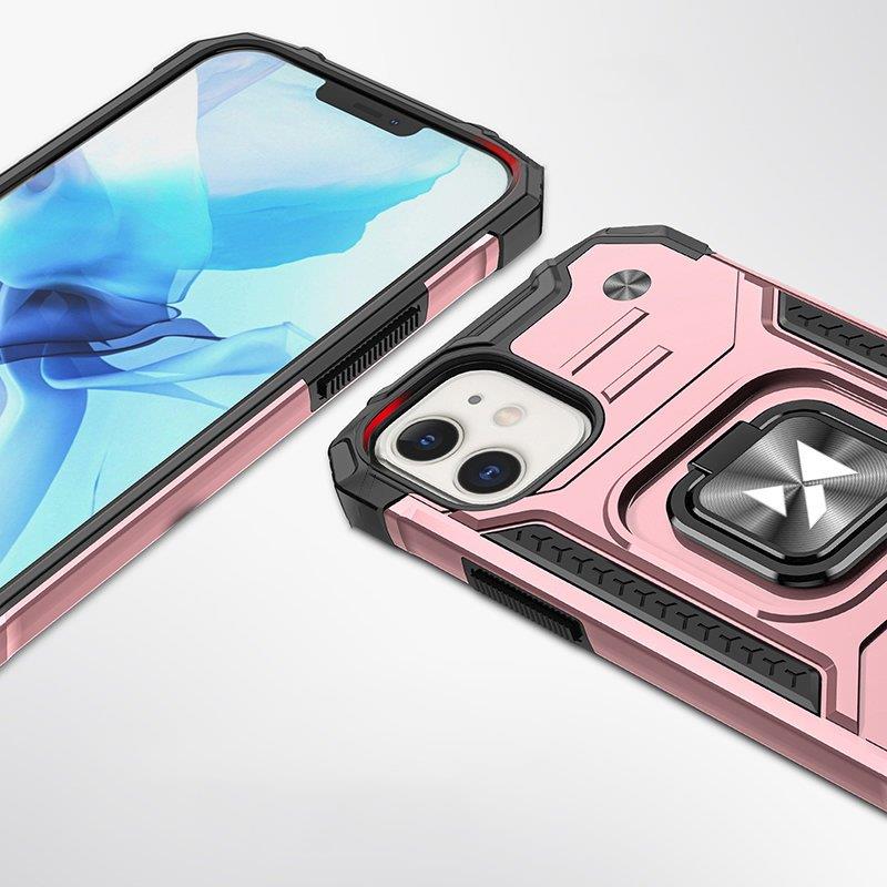 Wozinsky Ring Armor iPhone 14 kotelo panssaroitu kansi magneettinen haltija rengas kultainen