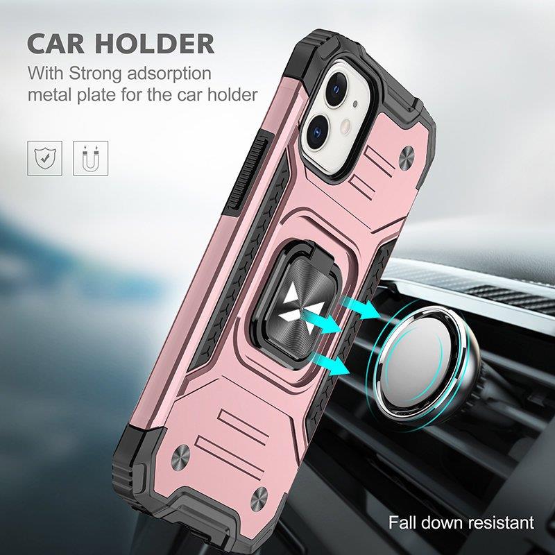 Wozinsky Ring Armor iPhone 14 kotelo panssaroitu kansi magneettinen haltija rengas kultainen