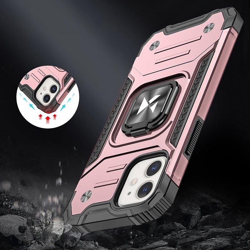 Wozinsky Ring Armor iPhone 14 Plus panssaroitu kotelo magneettinen pidike rengas kultainen