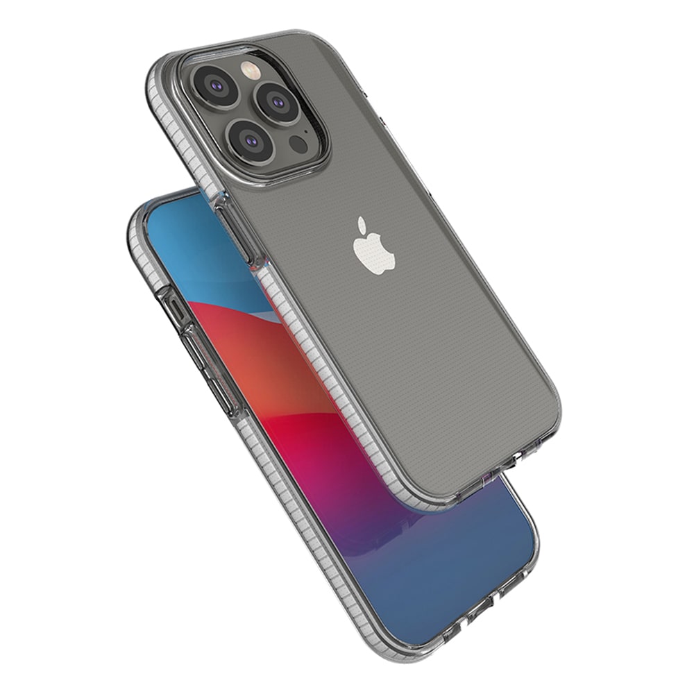 Spring Case tapauksessa iPhone 14 Pro silikoni tapauksessa kehys vaaleansininen vaaleansininen