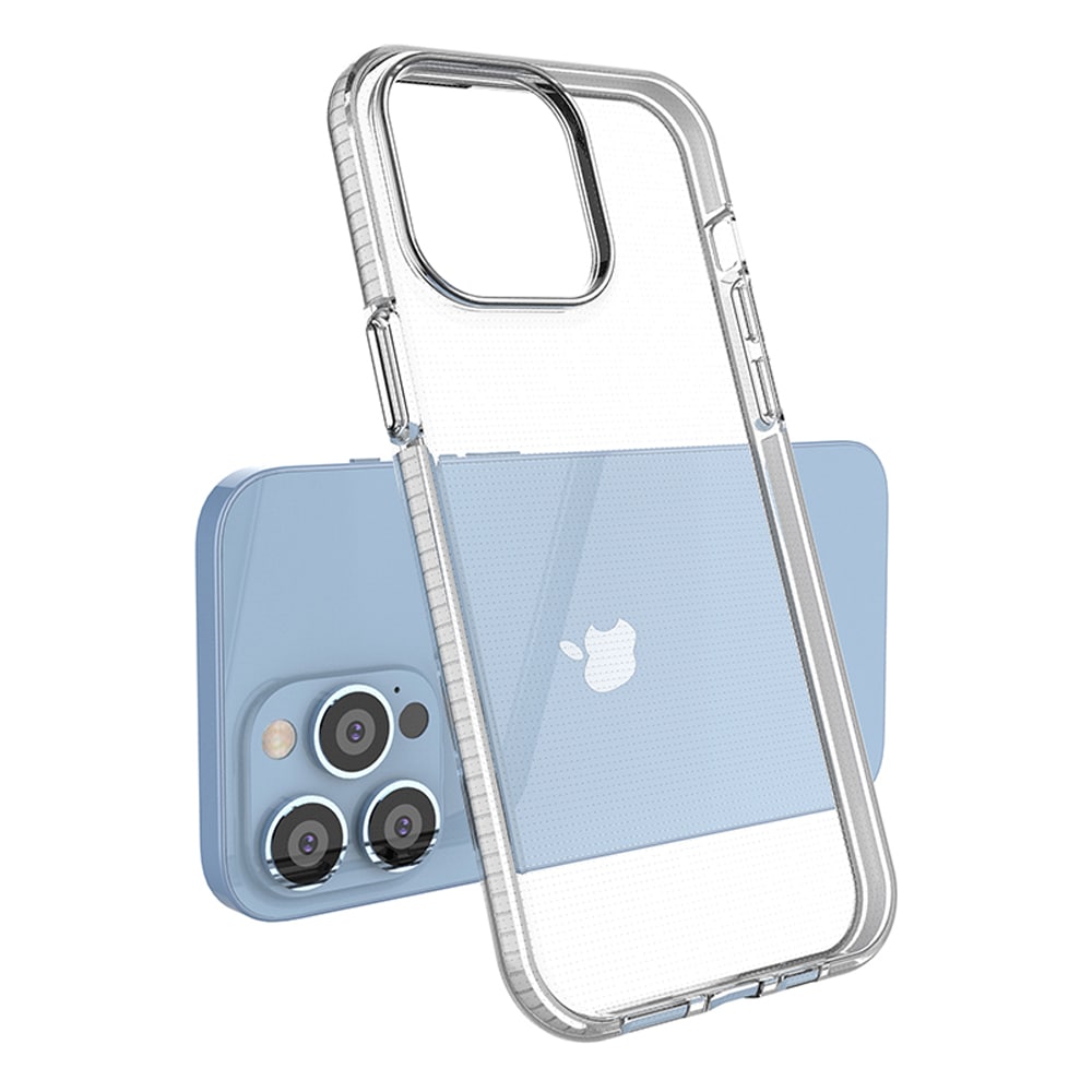 Kevät Kotelo iPhone 14 Pro Max silikonisuojus kehyksellä vaaleansininen vaaleansininen