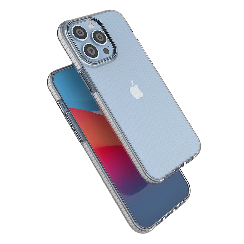 Kevät Kotelo iPhone 14 Pro Max silikonisuojus kehyksellä vaaleansininen vaaleansininen