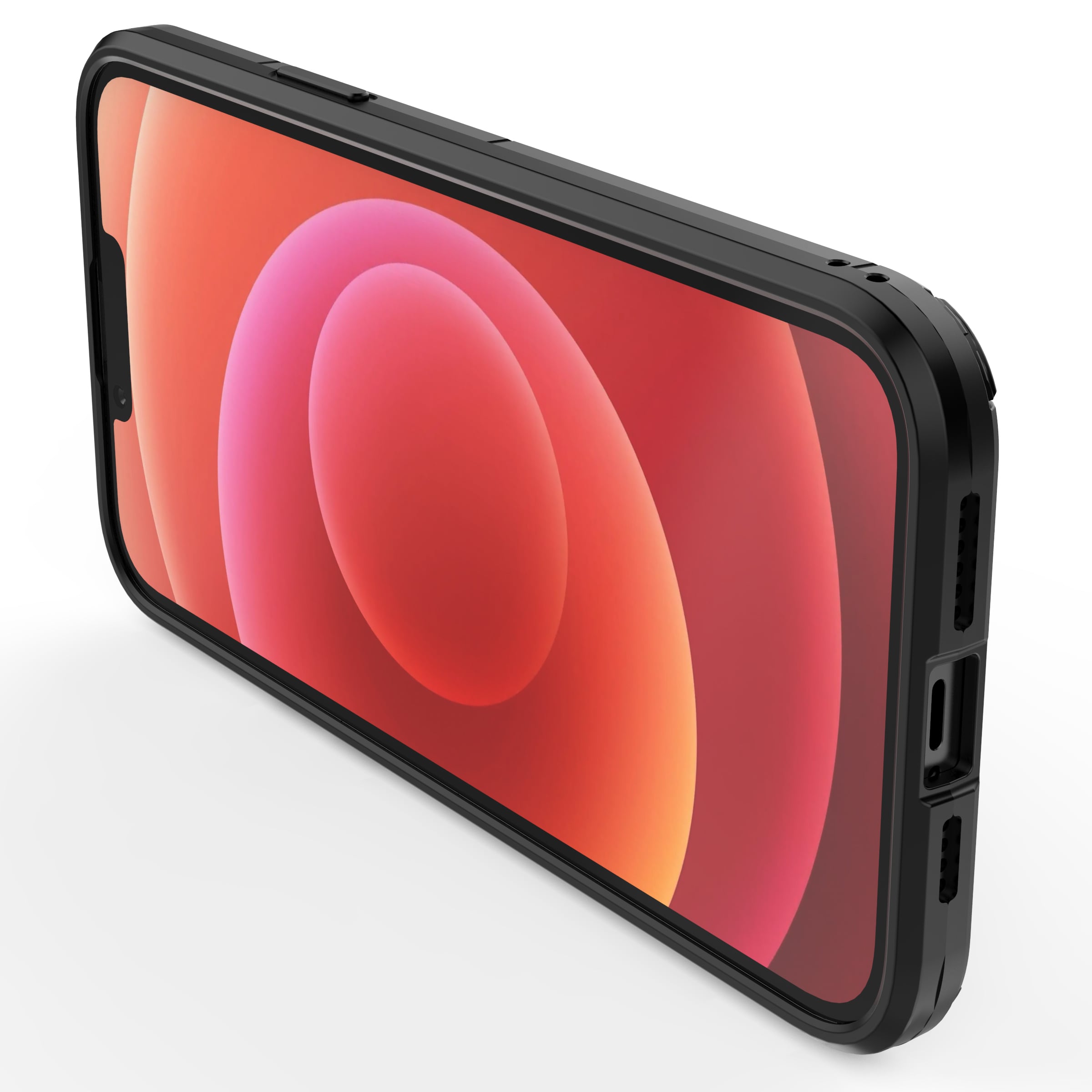 Ring Armor tapauksessa iPhone 14 Pro Max panssaroitu kansi magneettinen haltija rengas musta