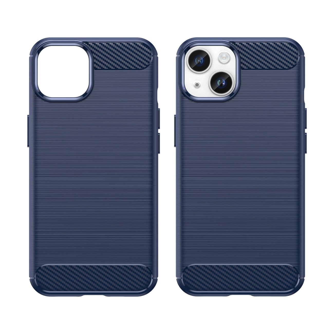 Carbon Kotelo iPhone 14 Plus joustava geeli takakuori sininen