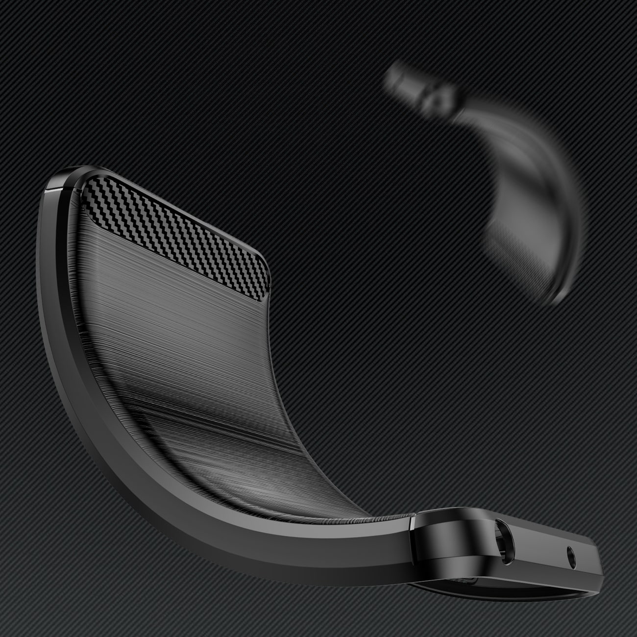 Carbon Case iPhone 14 Pro Max joustava geelinen takakuori musta