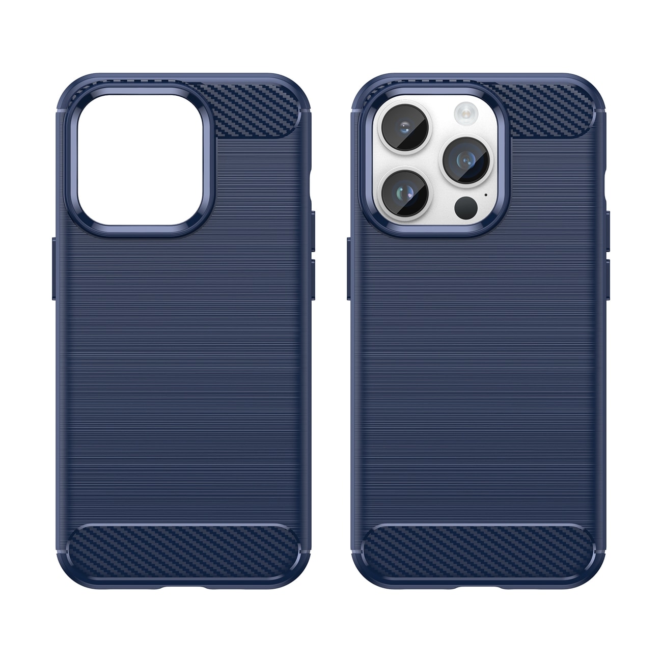 Carbon Kotelo iPhone 14 Pro Max joustava geeli takakuori sininen