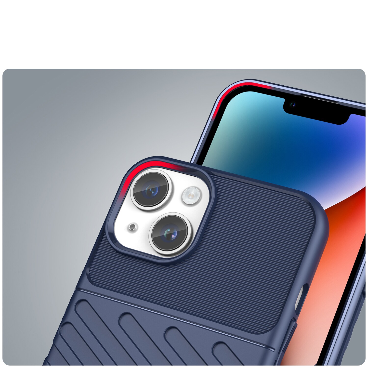 Thunder Case iPhone 14 sininen panssaroitu laukku