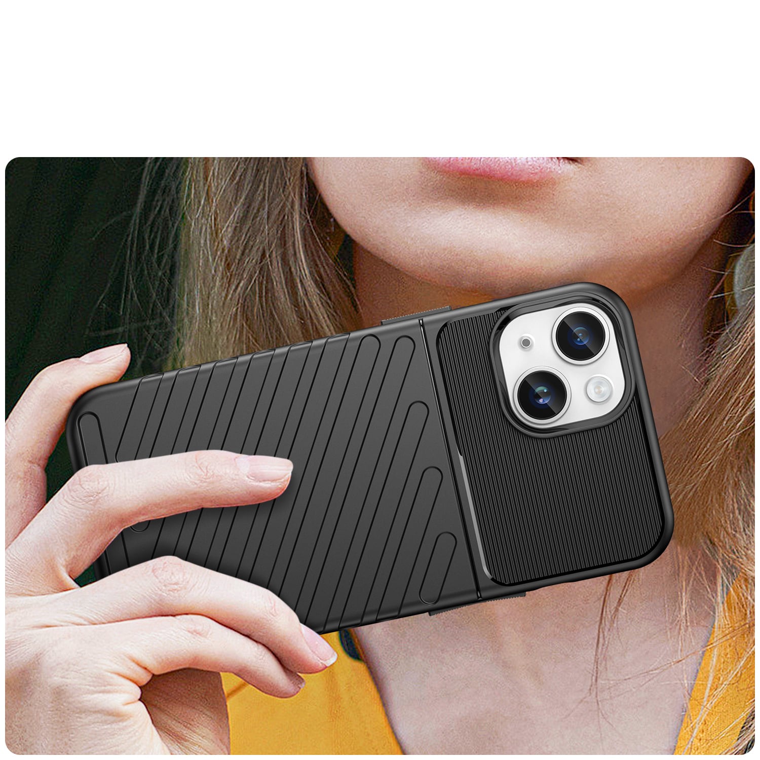 Thunder Case iPhone 14 Plus panssaroitu kotelo musta