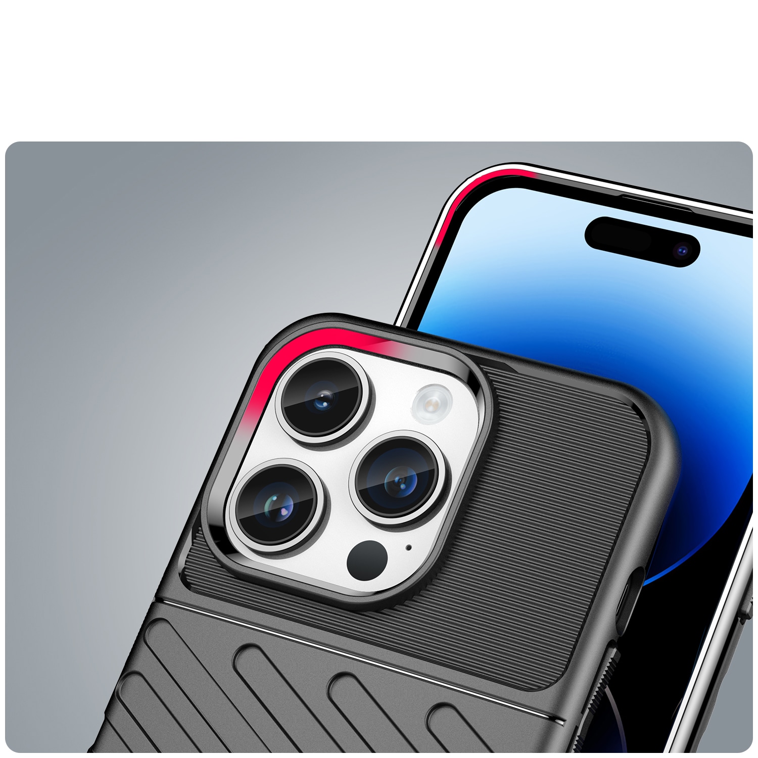 Thunder Case iPhone 14 Pro Max panssaroitu kotelo musta