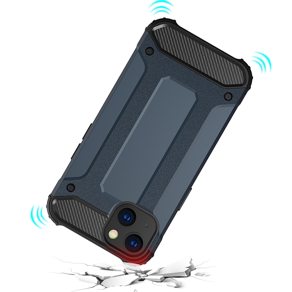 Hybrid Armor tapauksessa iPhone 14 Plus panssaroitu hybridi kansi sininen