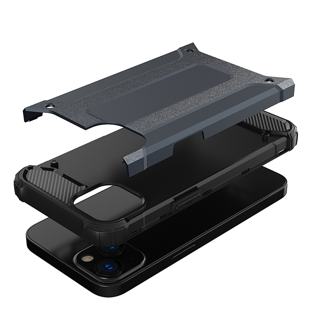 Hybrid Armor tapauksessa iPhone 14 Plus panssaroitu hybridi kansi sininen