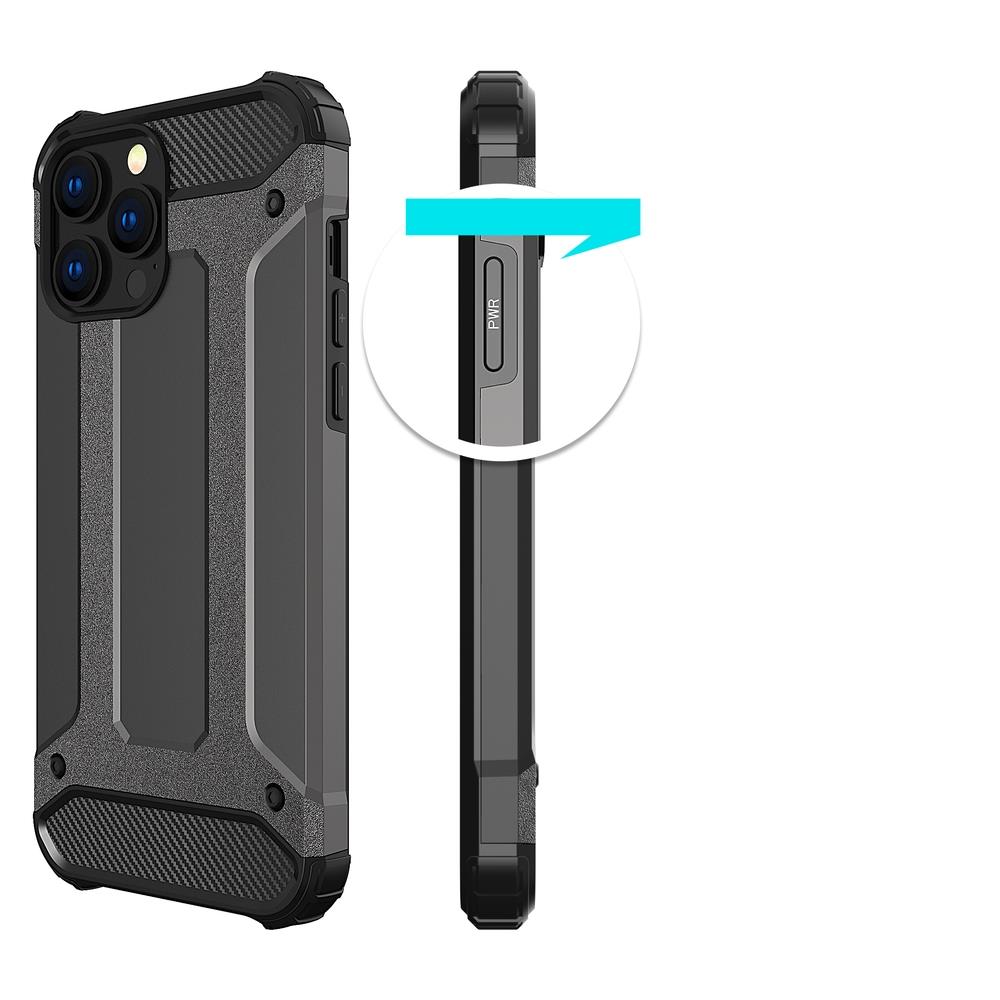 Hybrid Armor kotelo iPhone 14 Pro panssaroitu hybridikotelo musta