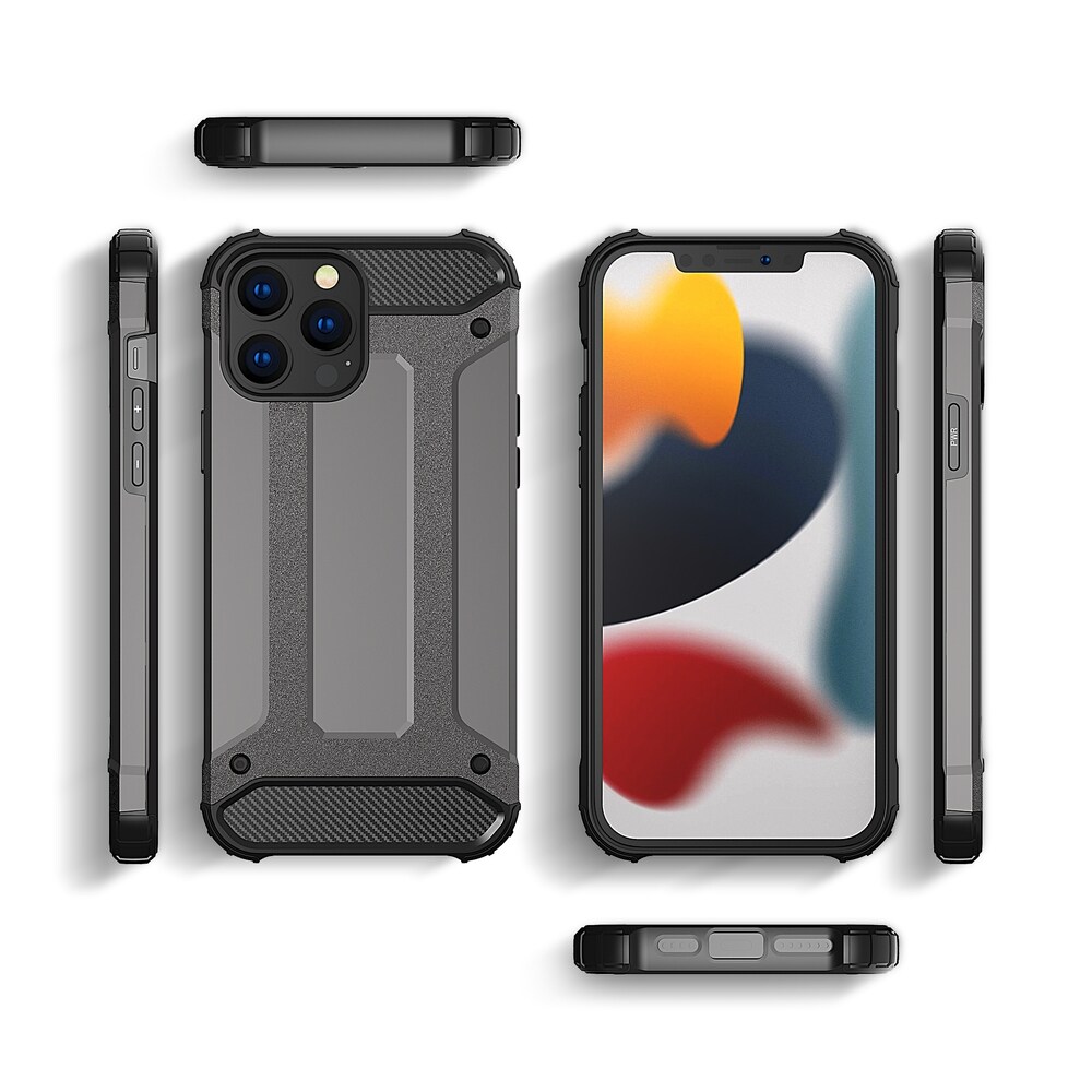 Hybrid Armor tapauksessa iPhone 14 Pro panssaroitu hybridi kansi sininen