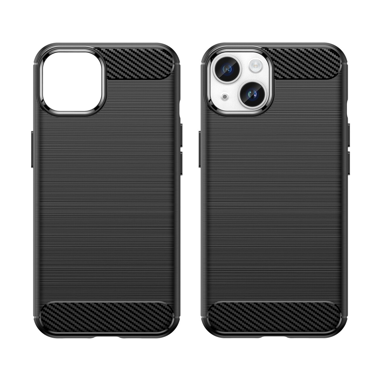 Carbon Kotelo iPhone 14 Plus joustava geeli takakuori musta