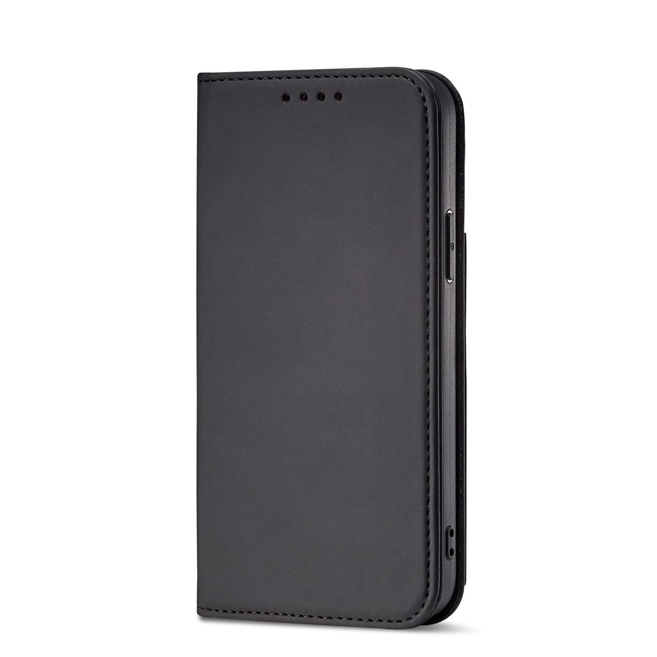 Magnet Korttikotelo tapauksessa iPhone 14 flip kansi lompakko jalusta musta