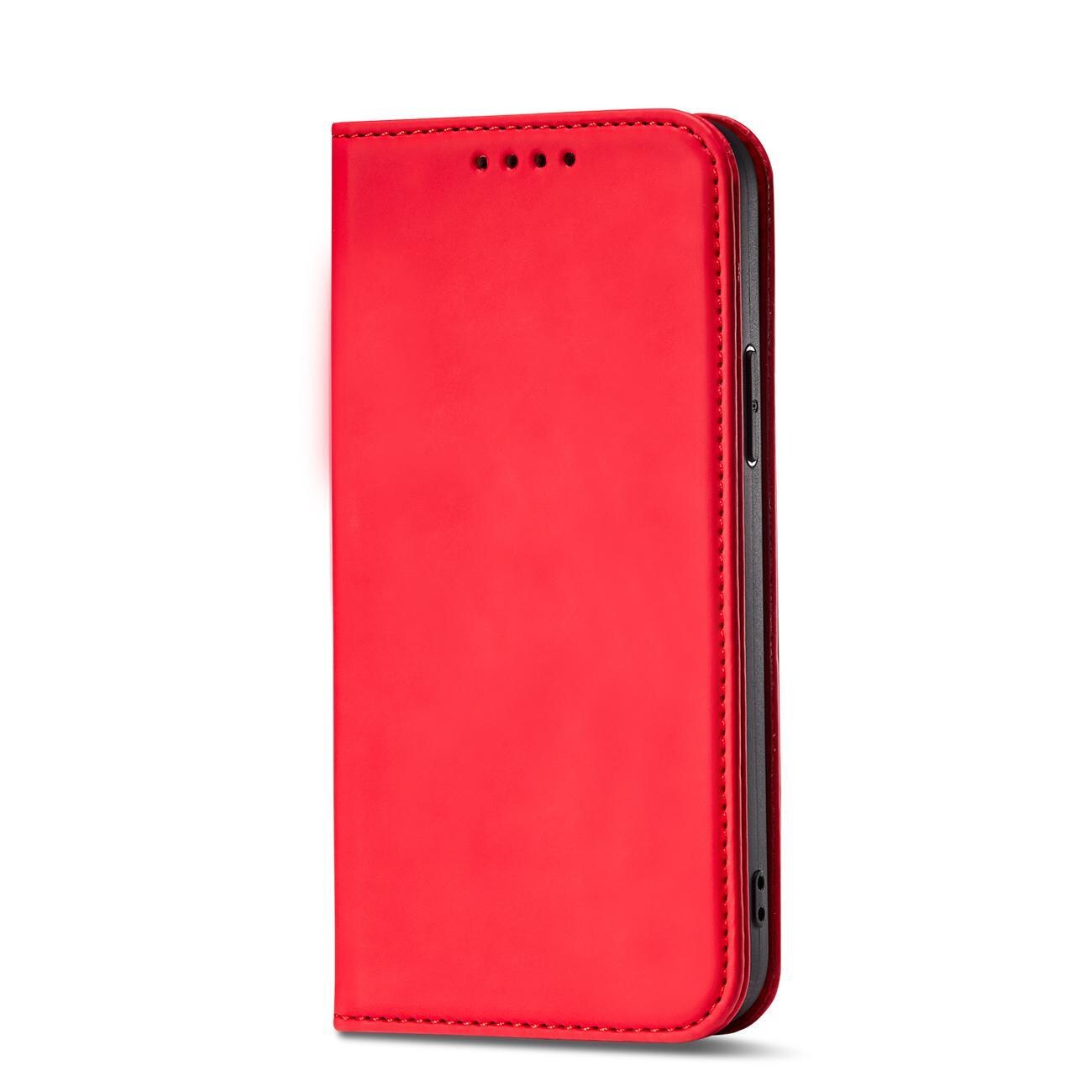 Magnet Korttikotelo tapauksessa iPhone 14 Pro Max flip kansi lompakko jalusta punainen