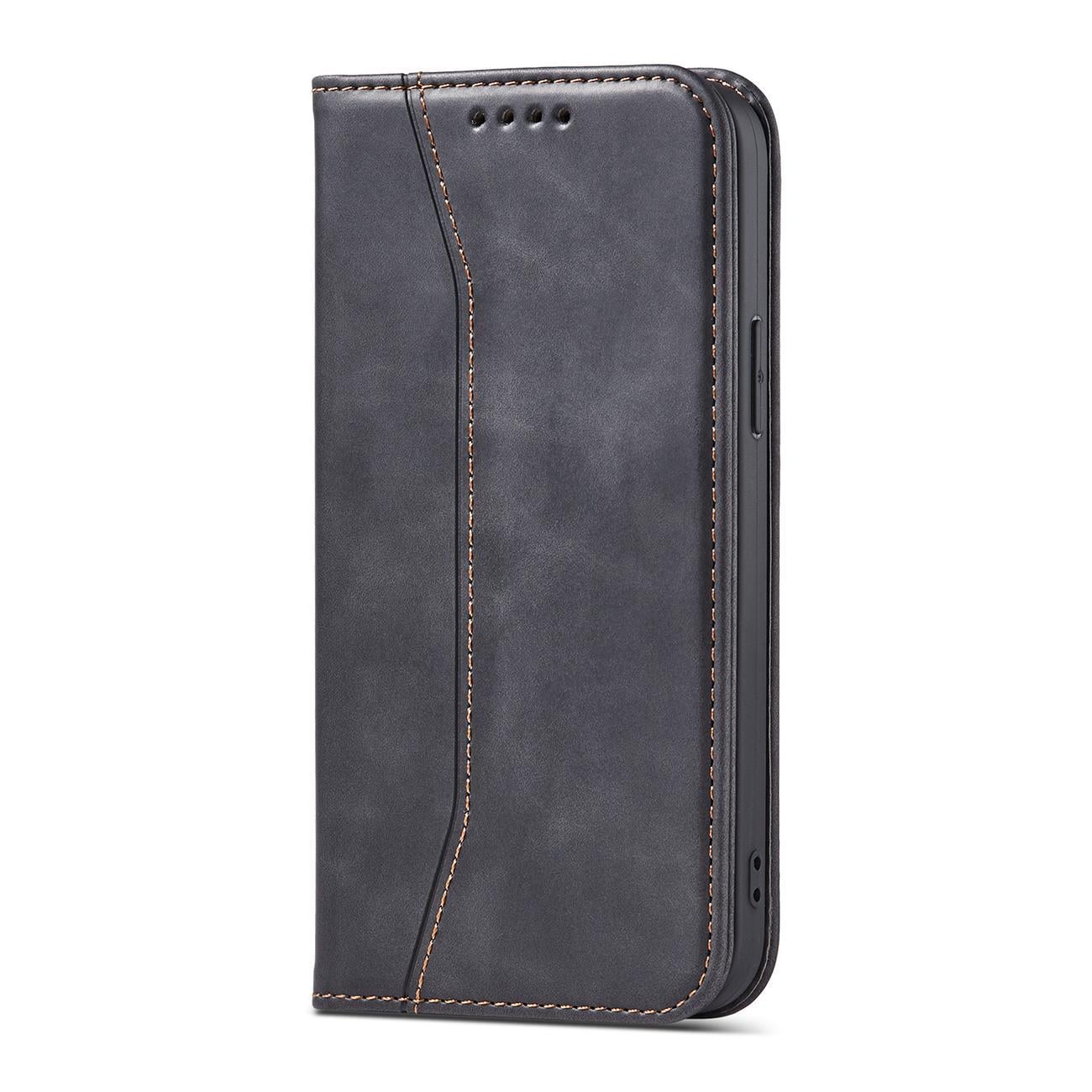 Magnet Fancy Case tapauksessa iPhone 14 Pro flip kansi lompakko jalusta musta