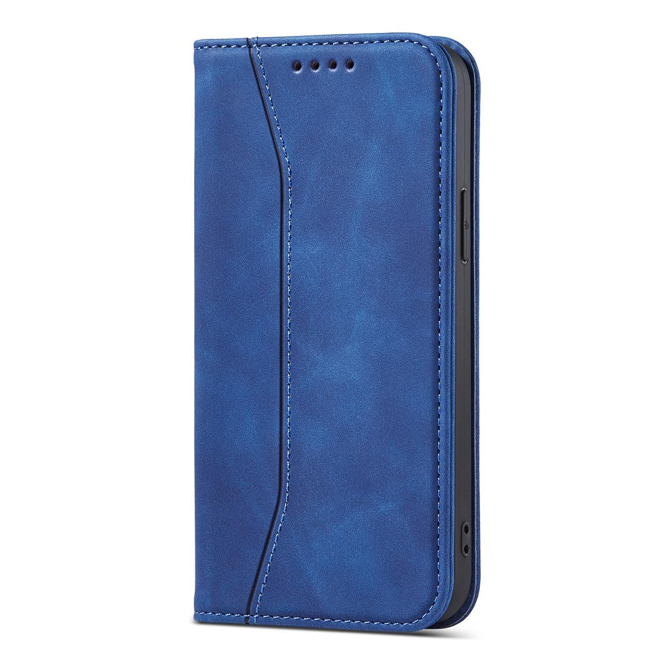 Magnet Fancy Case tapauksessa iPhone 14 Pro flip kansi lompakko jalusta sininen