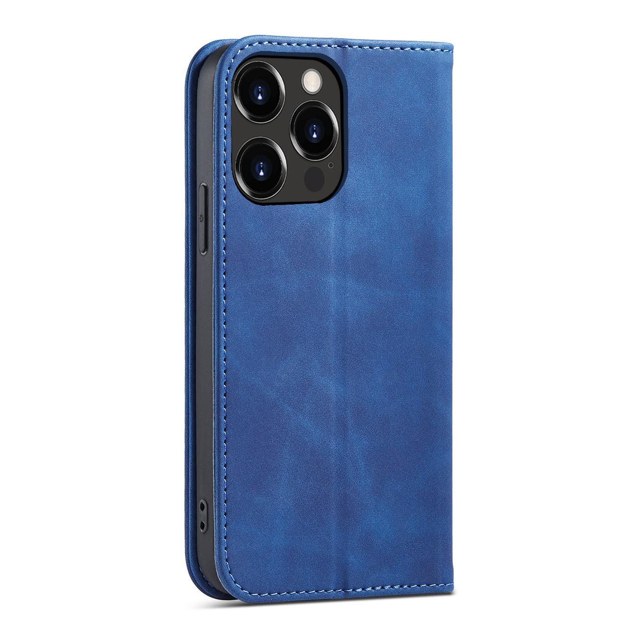 Magnet Fancy Case tapauksessa iPhone 14 Pro flip kansi lompakko jalusta sininen