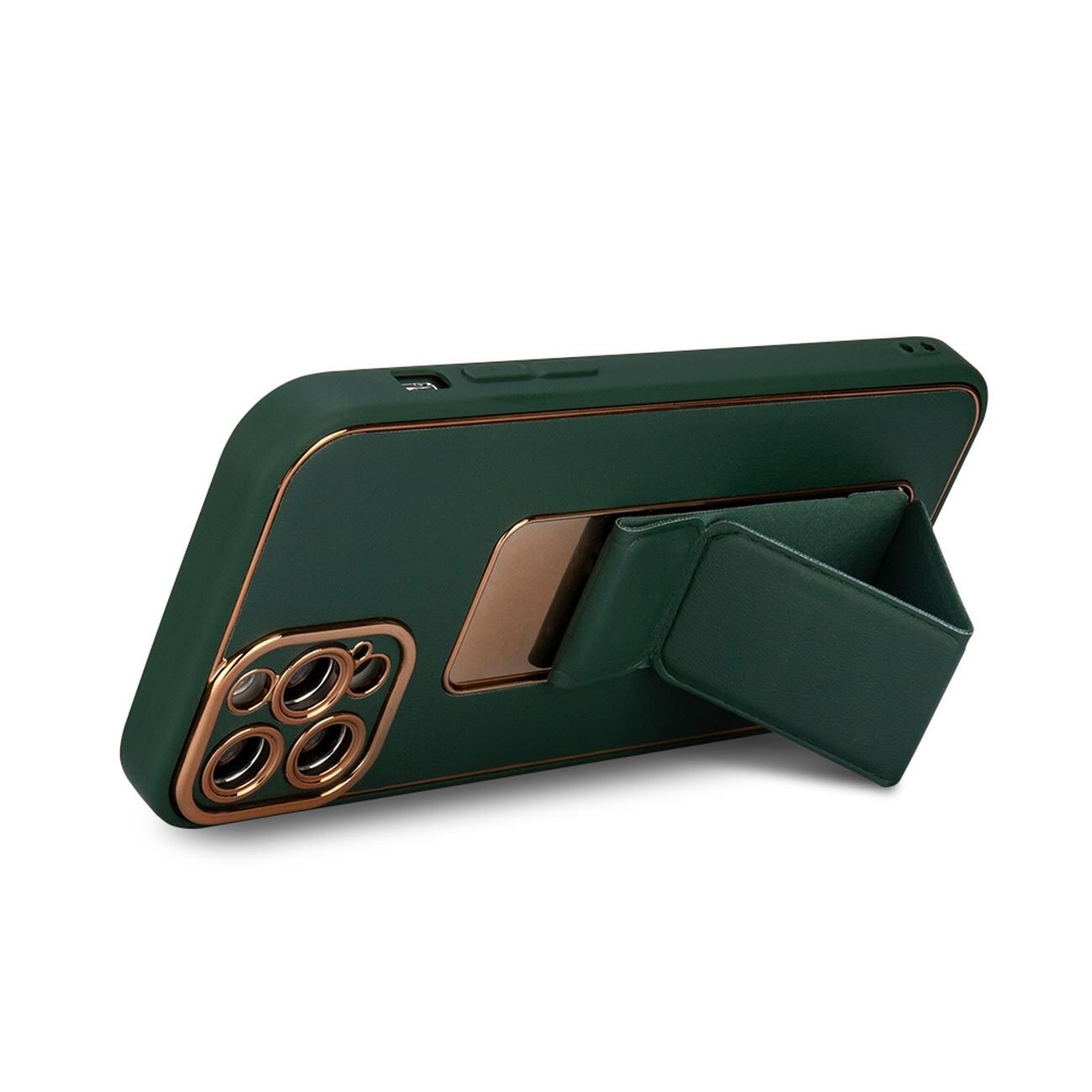 Uusi Kickstand Case tapauksessa iPhone 13 Pro jalustalla vaaleanpunainen