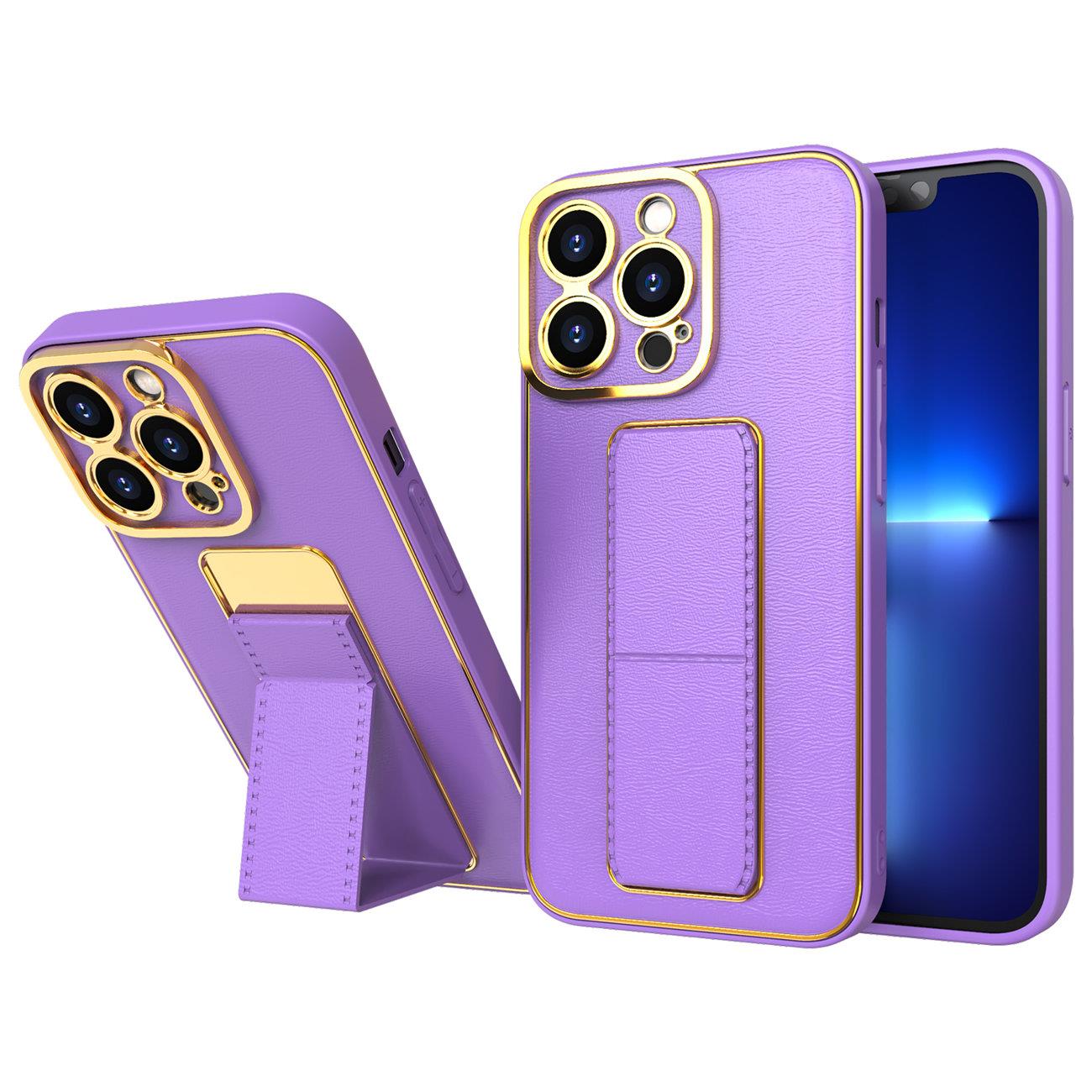 Uusi Kickstand Case tapauksessa iPhone 13 Pro Max jalusta violetti