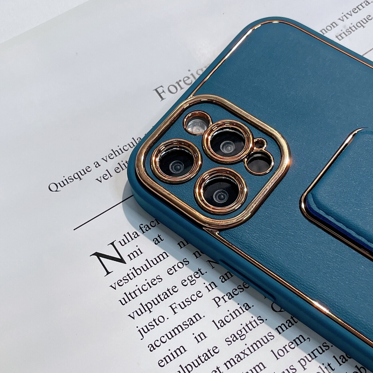 Uusi Kickstand Case tapauksessa iPhone 12 Pro jalusta sininen