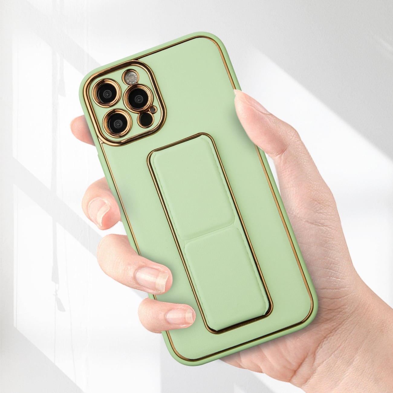 Uusi Kickstand Case tapauksessa iPhone 12 Pro jalusta sininen