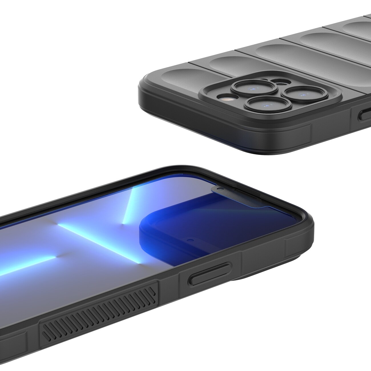 Magic Shield Kotelo iPhone 13 Pro joustava panssaroitu kansi musta