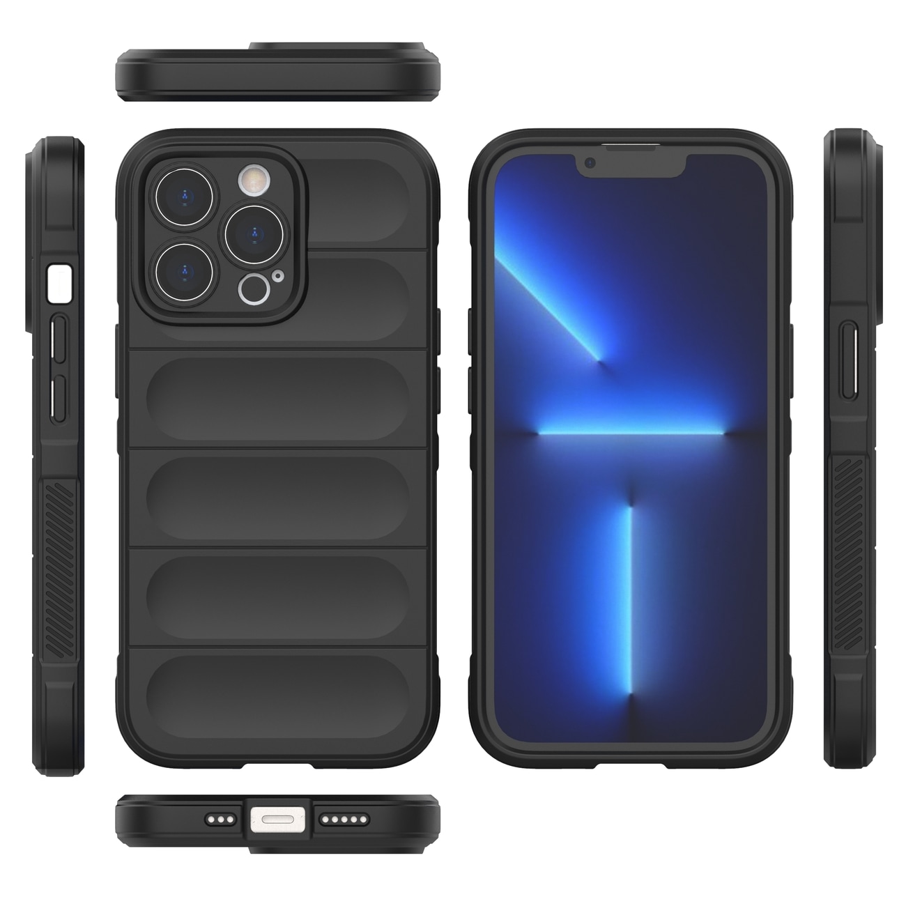 Magic Shield Kotelo iPhone 13 Pro joustava panssaroitu kansi tummansininen tummansininen