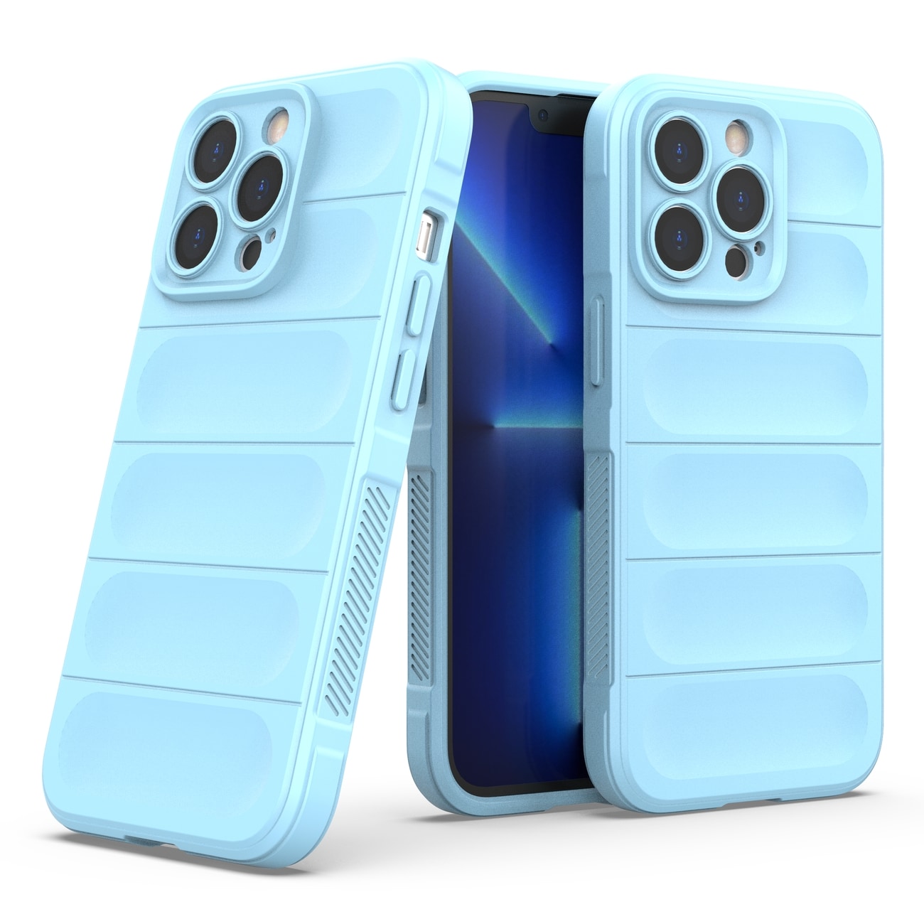 Magic Shield Kotelo iPhone 13 Pro joustava panssaroitu kansi vaaleansininen vaaleansininen