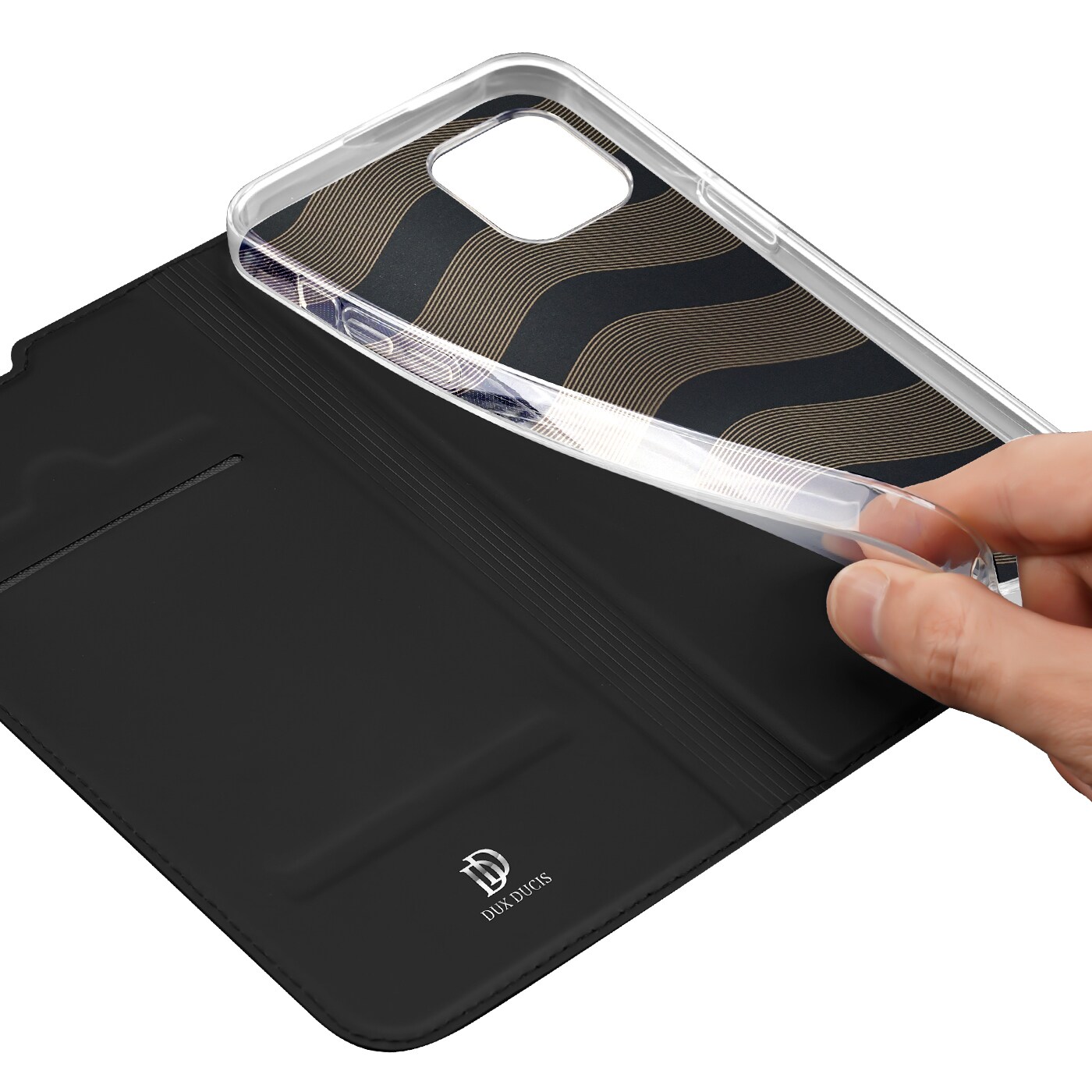 Dux Ducis Skin Pro Holster Flip Cover for iPhone 14 Plus musta