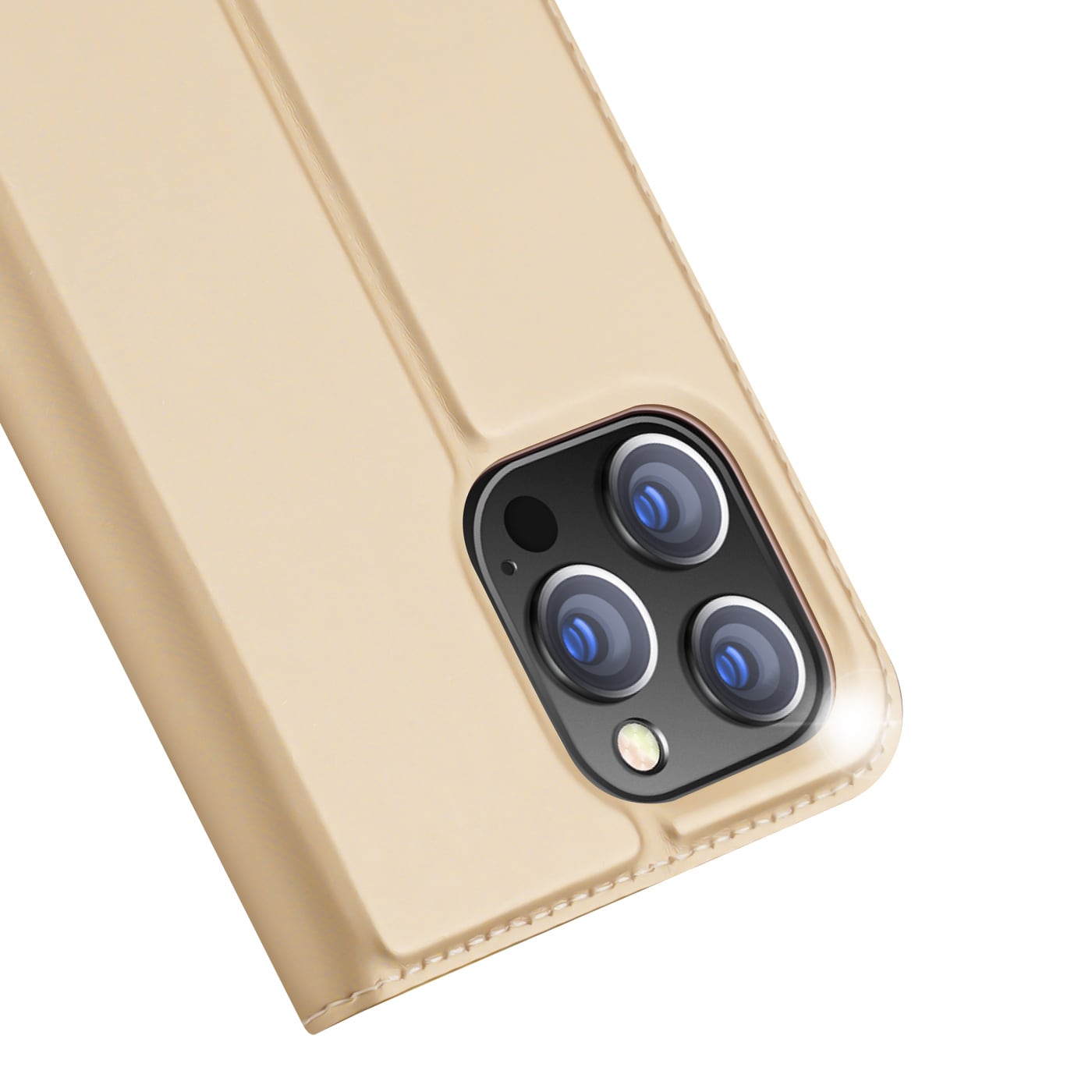 Dux Ducis Skin Pro Holster Flip Cover for iPhone 14 Pro kultainen