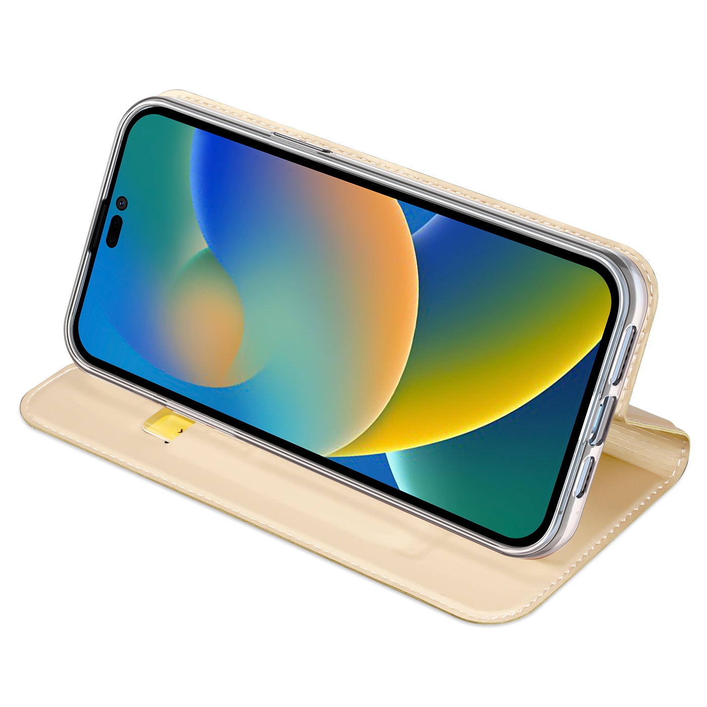 Dux Ducis Skin Pro Holster Flip Cover for iPhone 14 Pro kultainen
