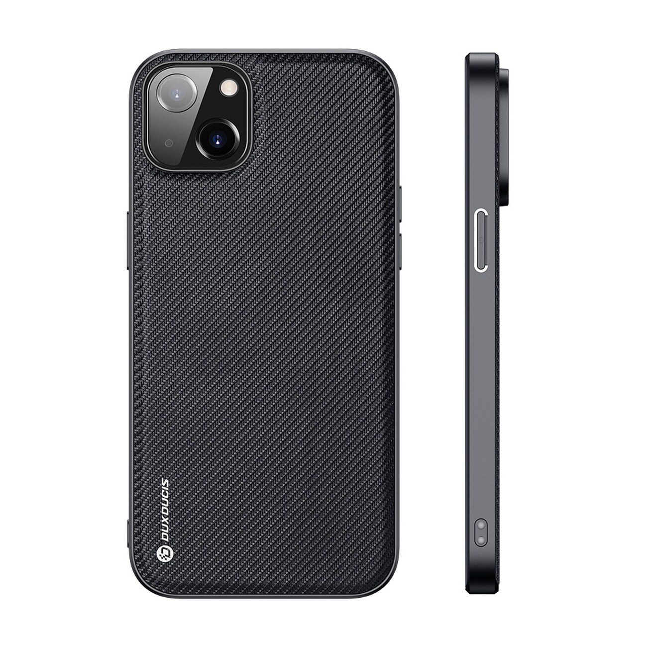 Dux Ducis Fino kotelo kansi nylon peitetty iPhone 14 Plus musta